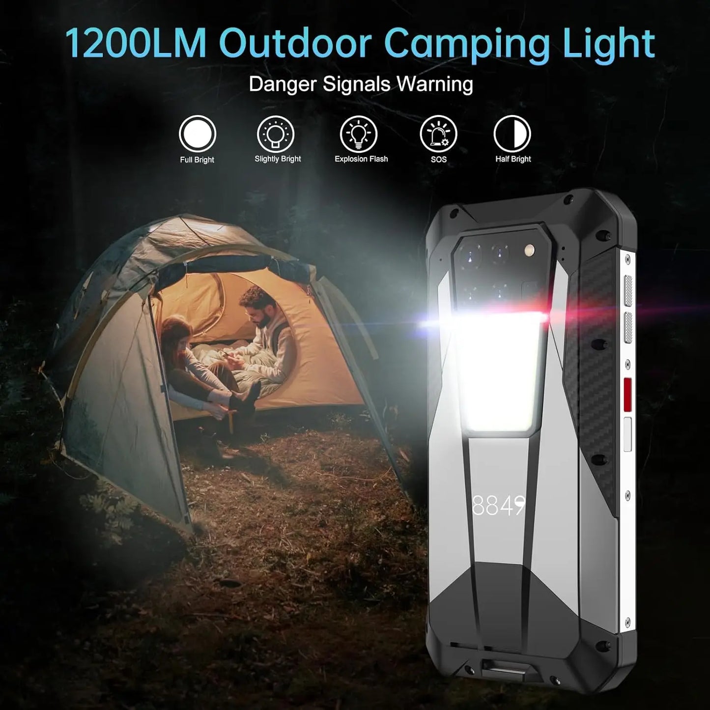 8849 tanque 3 smartphone áspero 23800mah 5g telefone celular ao ar livre desbloqueia 32gb ram + 512gb rom "proteção de água 200mp câmera de mão