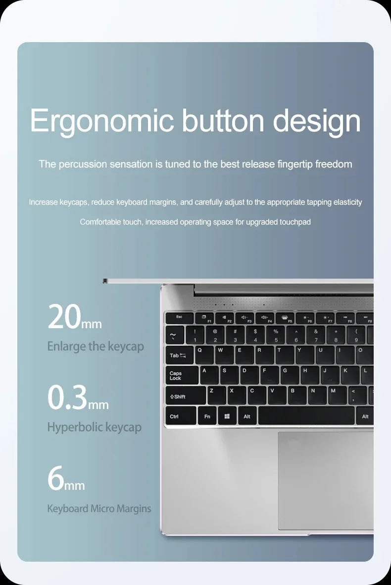 Ultra fino portátil 14.1 "16gb ram 2tb ssd intel n3700 notebook windows 11 pro 1920*1080 display escritório estudo computador pc