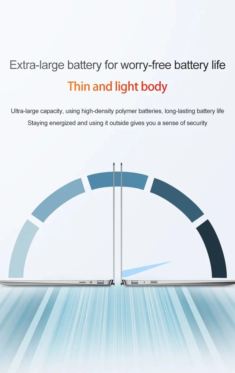 Ultra fino portátil 14.1 "16gb ram 2tb ssd intel n3700 notebook windows 11 pro 1920*1080 display escritório estudo computador pc