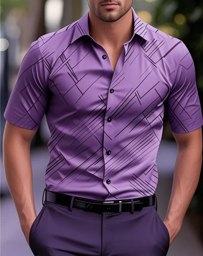 Novas camisas masculinas múltiplas cores manga curta listras lapela havaiana férias botão roupas moda casual confortável XS-6XL