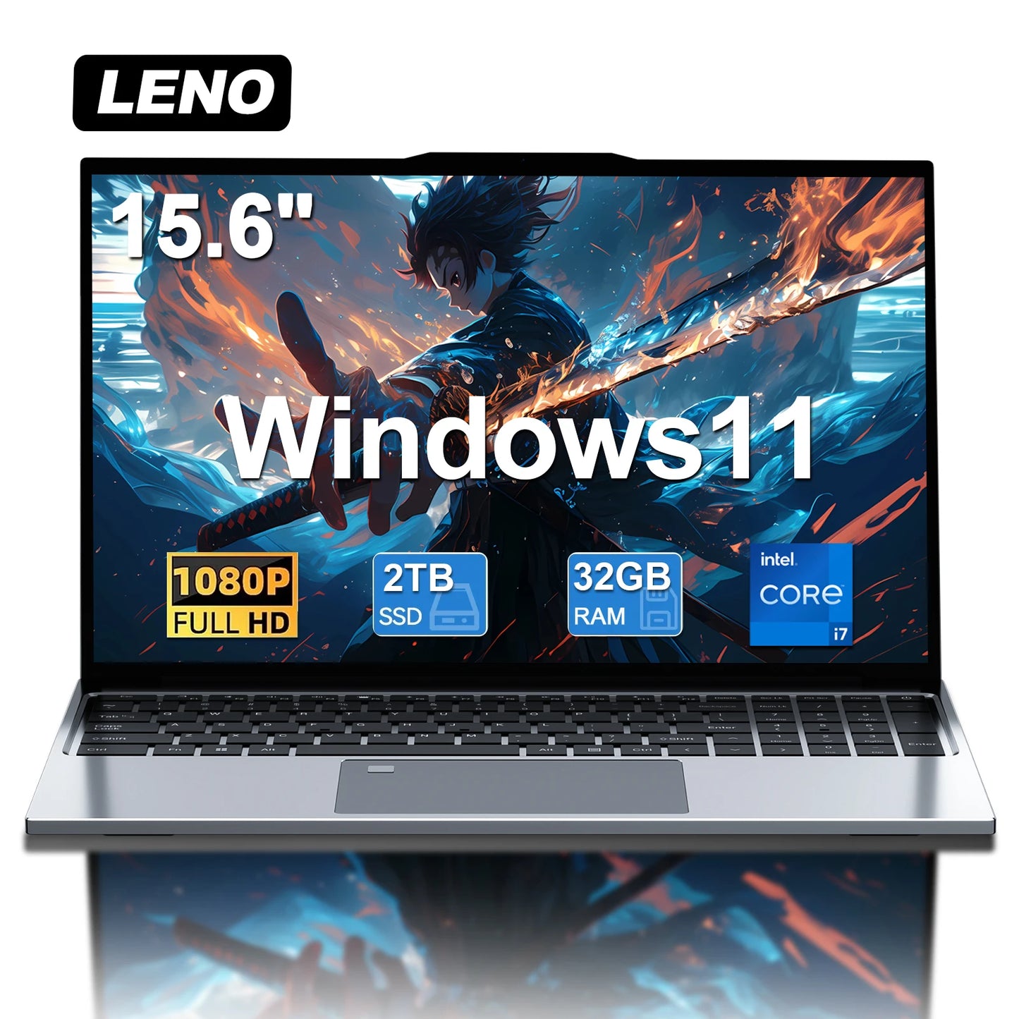 15.6 "portátil ultra fino intel core i7-6500U notebook 32gb ram 2048gb ssd gamer windows 11 1920*1080 display escritório estudo computador