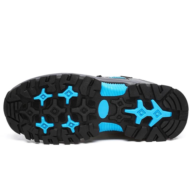 Bota de neve masculina, botas quentes de inverno de couro à prova d'água de alta qualidade e com cadarço de borracha