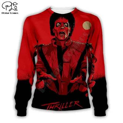 PLstar Cosmos Michael Jackson/Halloween horror 3D impresso moletom com capuz/moletom/jaqueta/vestuário de hip hop feminino masculino