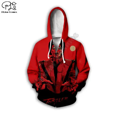 PLstar Cosmos Michael Jackson/Halloween horror 3D impresso moletom com capuz/moletom/jaqueta/vestuário de hip hop feminino masculino