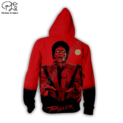 PLstar Cosmos Michael Jackson/Halloween horror 3D impresso moletom com capuz/moletom/jaqueta/vestuário de hip hop feminino masculino