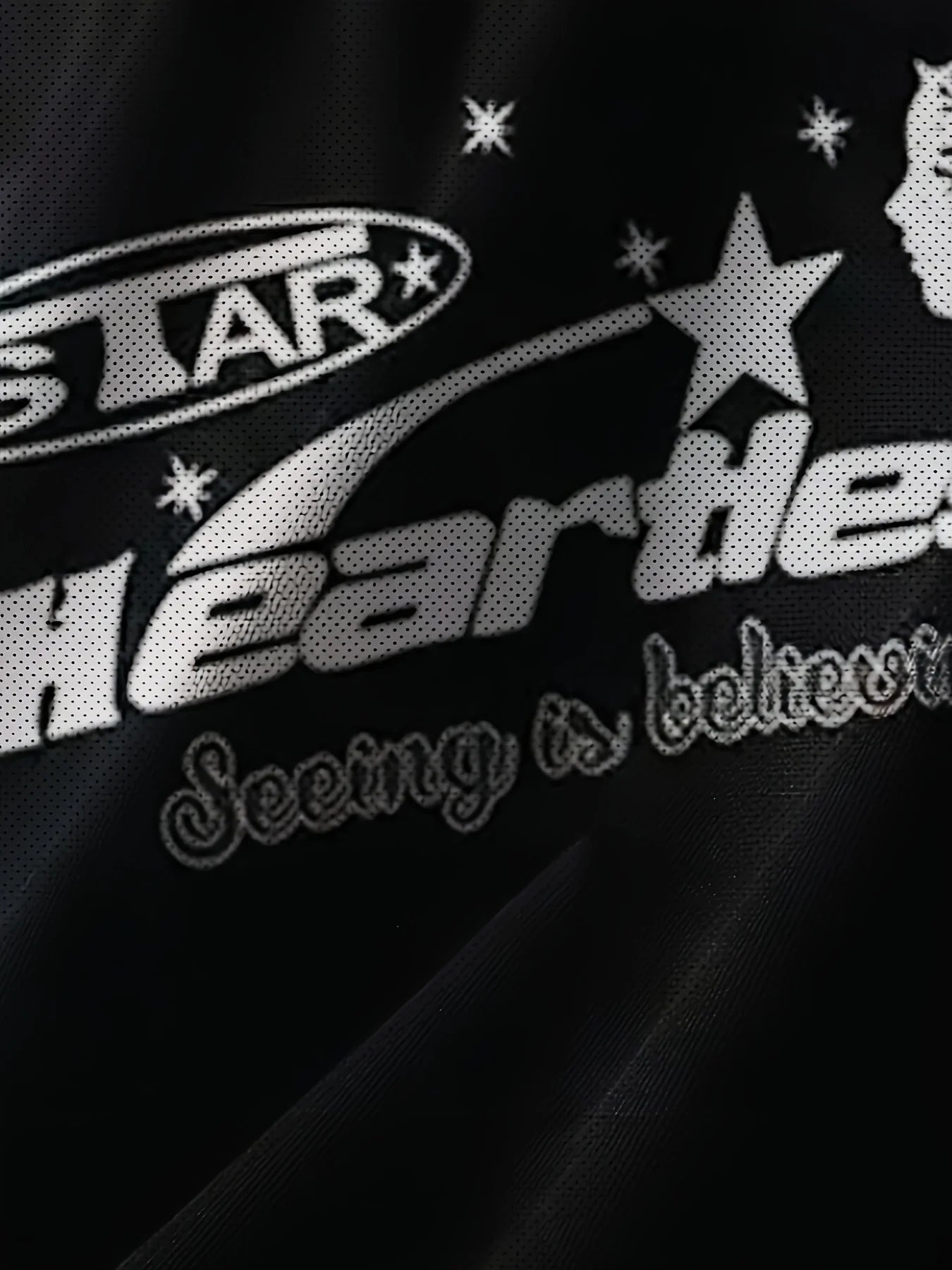 Verão 2025 novos homens casuais e elegantes roupas masculinas ao ar livre com padrões de letras e estrelas