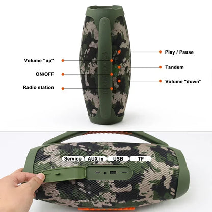 BOOMBOX 3 Alto-falante Bluetooth Sem Fio de Alta Potência, 100W, Luz RGB, Festa Music Center, Home Theater Portátil, Baixo Pesado, TWS