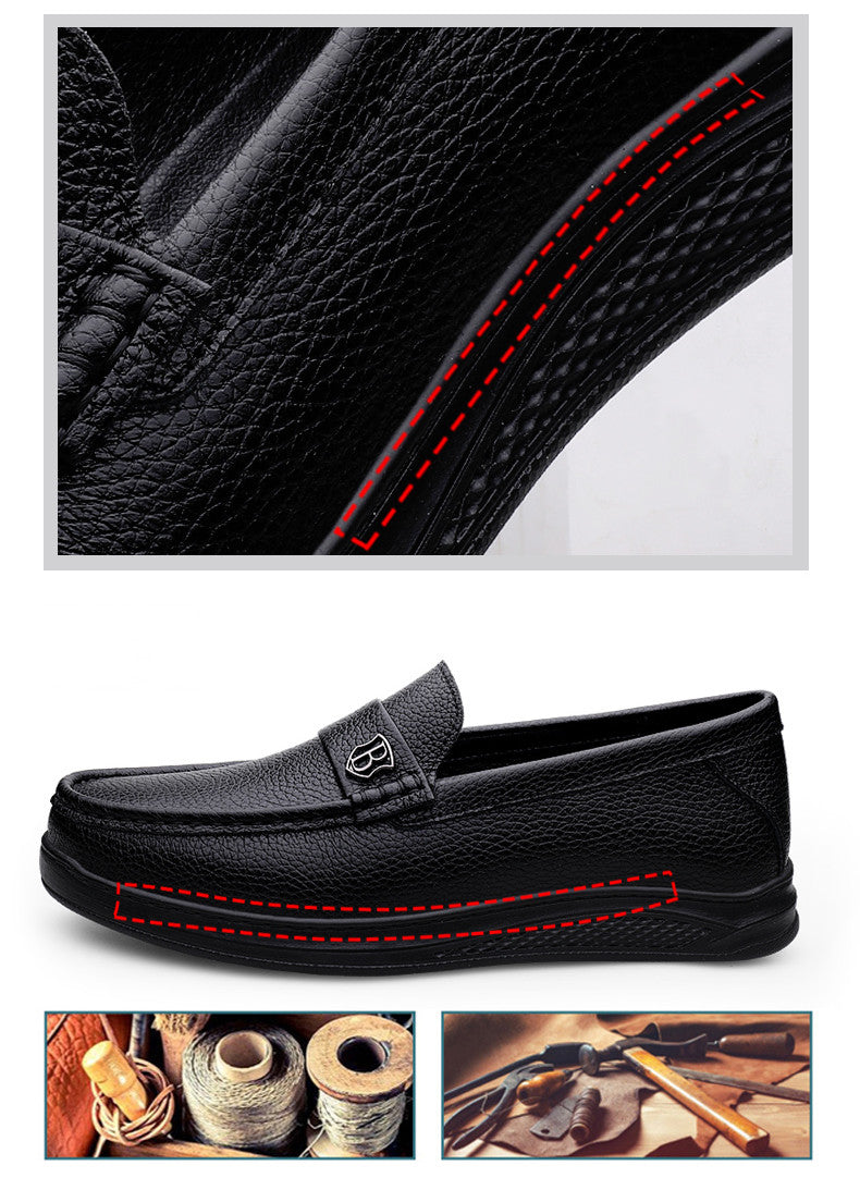 Sapatos casuais de couro genuíno masculinos feitos à mão deslizamento na plataforma sapatos de caminhada ao ar livre mocassins de condução tênis respiráveis