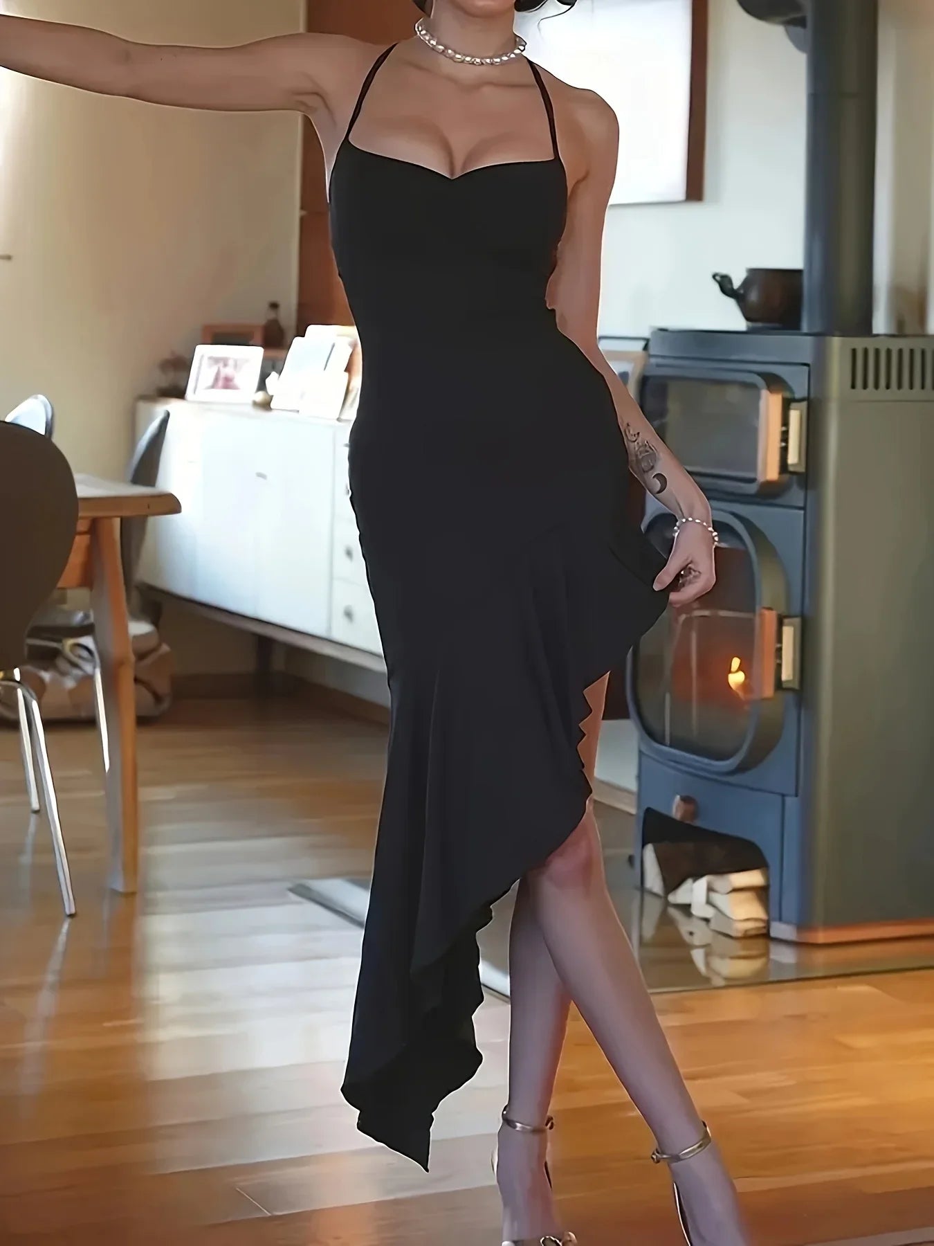 Vestido para mulheres verão casual moda sexy halter sem costas plissado vestido de festa vestidos de noite vestidos de tricô feminino