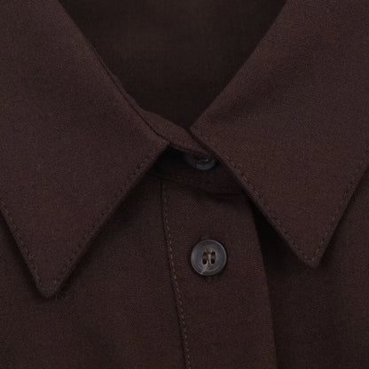 Moda feminina casual elegante vestido longo outono solto camisa-estilo botão cinto saia cor lisa colarinho manga longa anágua