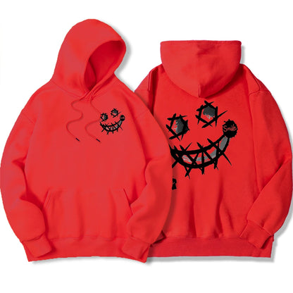 Por favor, sorriso, ok padrões interessantes moletom masculino harajuku moda com capuz quente casual hoodies outono oversize topos