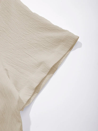 Camisas masculinas de manga curta verão cor sólida respirável solto camisas casuais praia férias estilo masculino topos camisetas