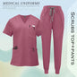 Unissex uniformes cirúrgicos clínicos beleza spa workwear mulher enfermeira médica esfrega conjunto dentista calças superiores terno de enfermagem de alta qualidade