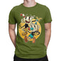 Cuphead & mugman retro jogos camisetas masculinas engraçado camiseta de manga curta o pescoço t-shirts algodão roupas tamanhos grandes