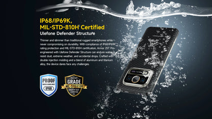 Ulefone armor 25t pro 5g telefone robusto com imagem térmica android 14 33w 64mp visão noturna smartphone nfc à prova de água