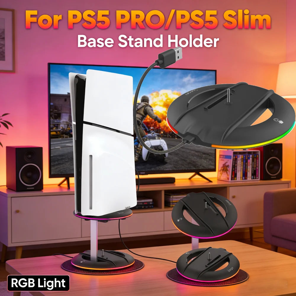 Suporte vertical para ps5 slim console disco edição digital base abs antiderrapante suporte estável economia de espaço base de suporte de exibição de resfriamento