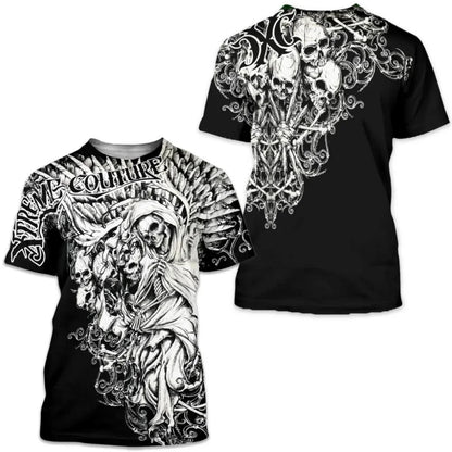 Arcaico por aflição colisson camiseta masculina 3d impressão gráfica t camisa de manga curta ao ar livre streetwear roupas de grandes dimensões topo