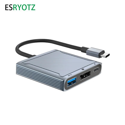 8K 60Hz USB C para Displayport 144Hz hud Thundrbolt USB-C para DP 3 em 1 Hub dock cabo Tipo C para DisplayPort 1.4 cabo para Mackbook