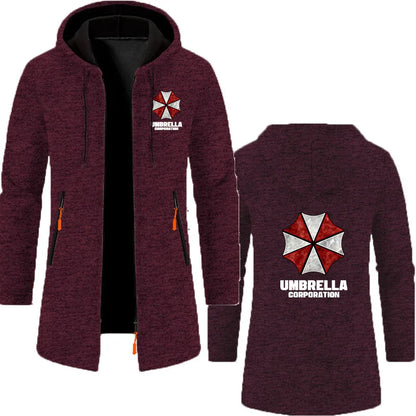 Guarda-chuva empresa 2025 moletom longo masculino primavera e outono cor sólida com zíper pulôver conforto harajuku moletom superior