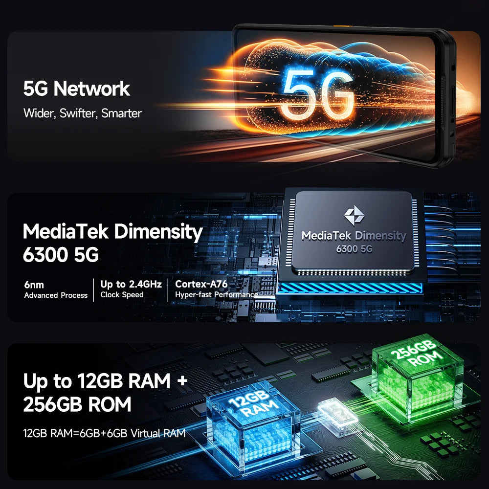 Ulefone armor 25t pro 5g telefone robusto com imagem térmica android 14 33w 64mp visão noturna smartphone nfc à prova de água