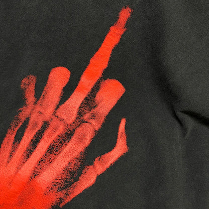 Crânio vermelho impressão de dedo buraco danificado saint tanque t das mulheres dos homens streetwear colete de grandes dimensões vintage washe preto sem mangas t camisa