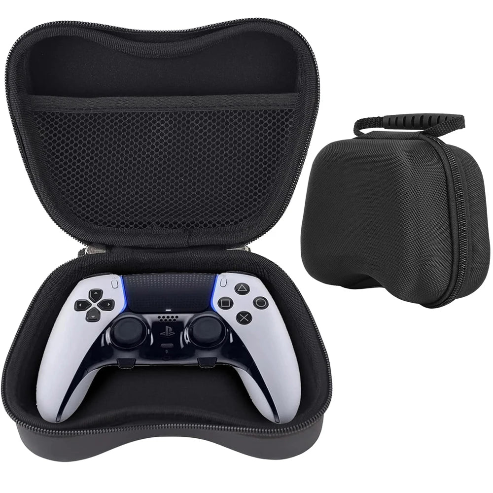 Estojo de viagem rígido para controladores PS5/Xbox Series X/S/Switch - Protetor de transporte de casca dura EVA à prova de choque com bolso para acessórios