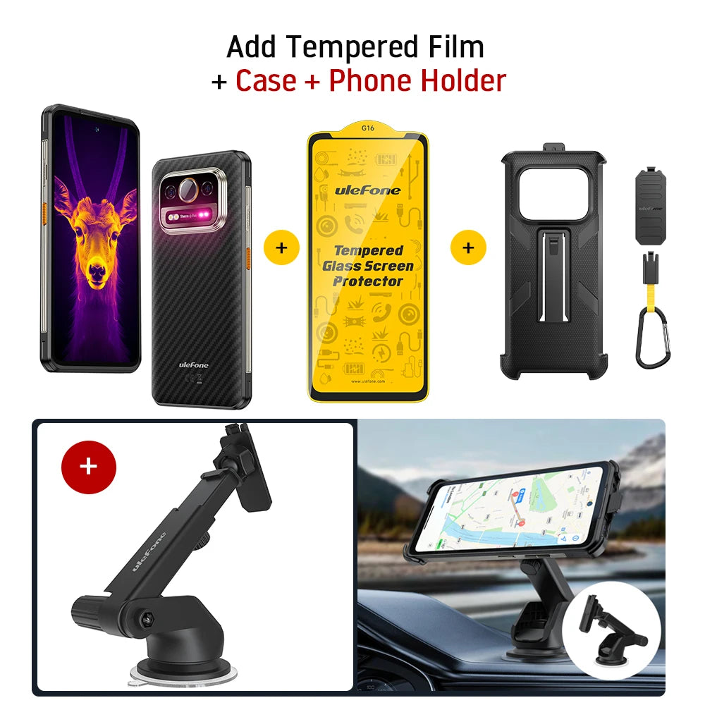 Ulefone armor 25t pro 5g telefone robusto com imagem térmica android 14 33w 64mp visão noturna smartphone nfc à prova de água