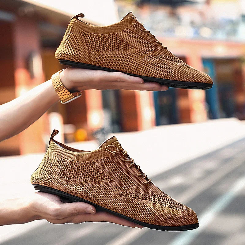 Yrzl homens mocassins de malha condução mocassins de alta qualidade apartamentos sapatos caminhada respirável não deslizamento casual mocassins verão sapatos masculinos