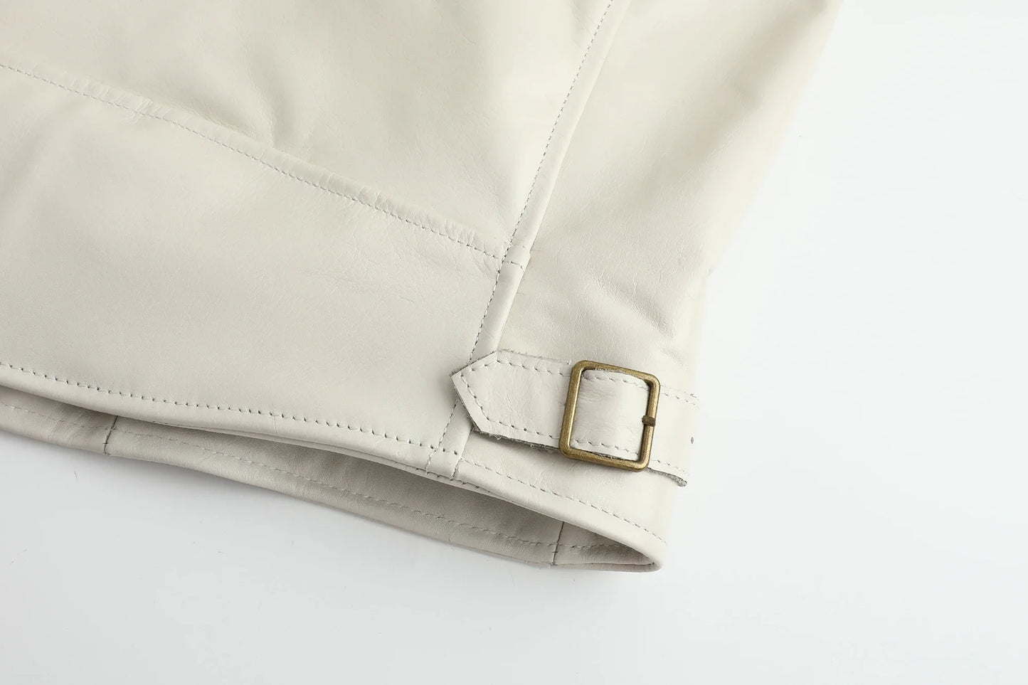 Jaqueta de couro genuíno masculino lapela branca jaqueta de pele de bezerro natural casaco masculino fino ajuste camada superior jaqueta de motociclista