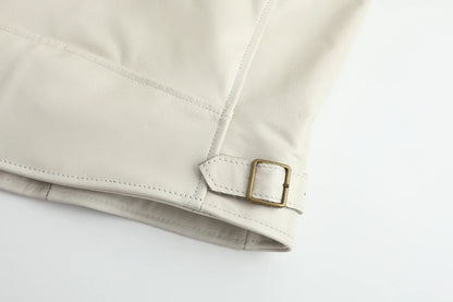 Jaqueta de couro genuíno masculino lapela branca jaqueta de pele de bezerro natural casaco masculino fino ajuste camada superior jaqueta de motociclista