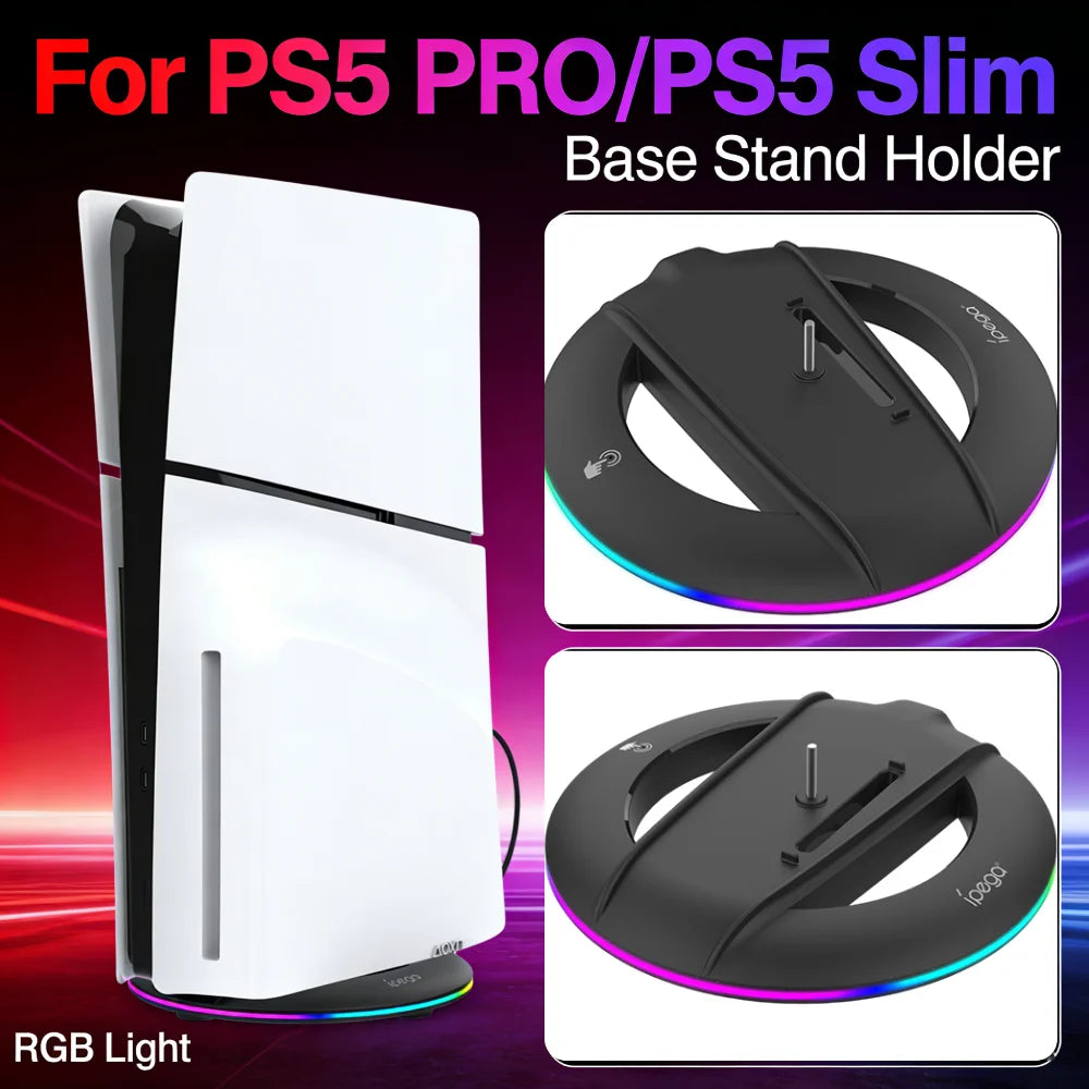 Suporte vertical para ps5 slim console disco edição digital base abs antiderrapante suporte estável economia de espaço base de suporte de exibição de resfriamento