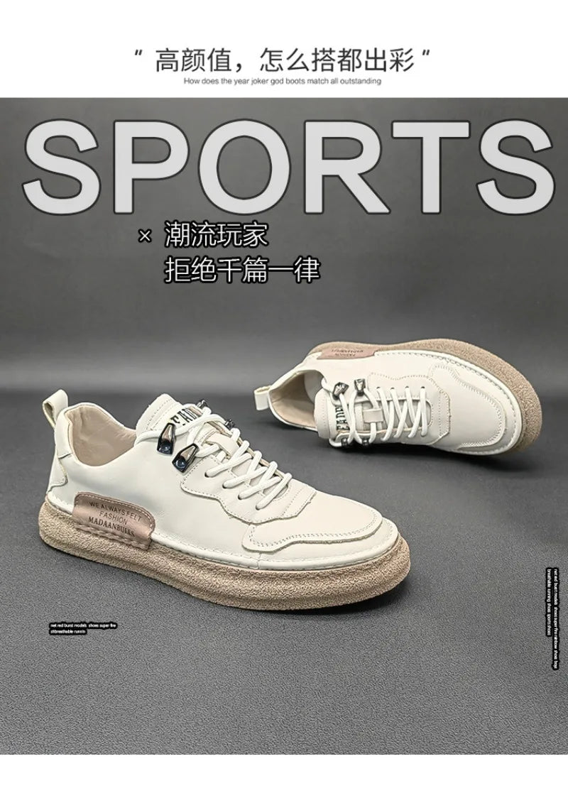 2025 novos tênis masculinos marca de couro sapatos casuais tendência sapatos para homens conforto apartamentos designer sapatos masculinos zapatillas hombre