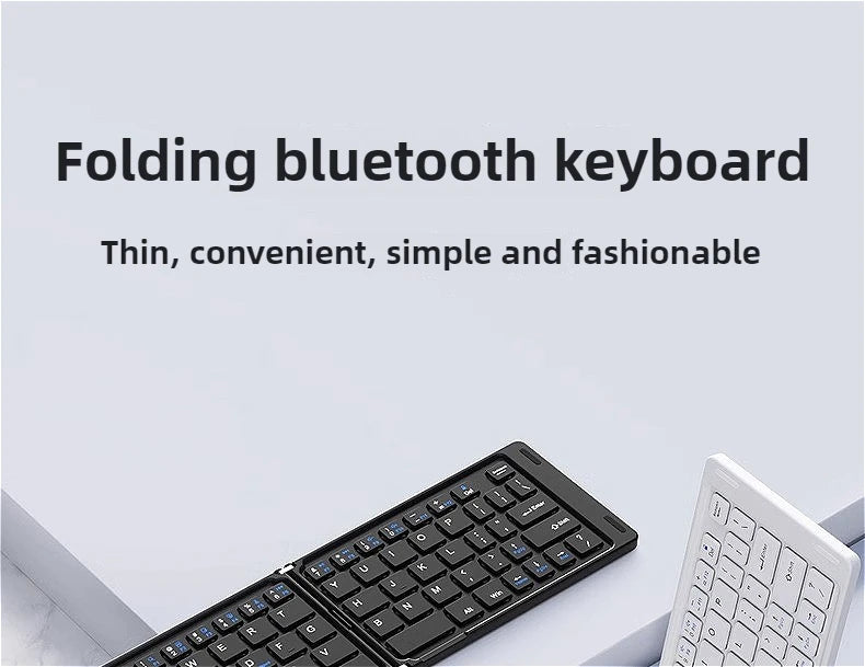 Mingcvol mini teclado sem fio dobrável fino portátil bluetoo threchargeable teclado dobrável para xiaomi ios windows android