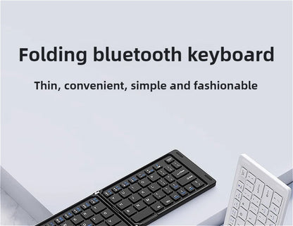 Mingcvol mini teclado sem fio dobrável fino portátil bluetoo threchargeable teclado dobrável para xiaomi ios windows android