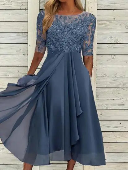 Vestido de noite vestidos 2025 mulher elegante temperamento suave slimi irregular cor sólida moda banquete chiffon francês