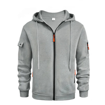 2024 novos homens zip up hoodies casual velo moletom meia cúpula completa zip moletom com capuz outono inverno hoodies roupas dos homens