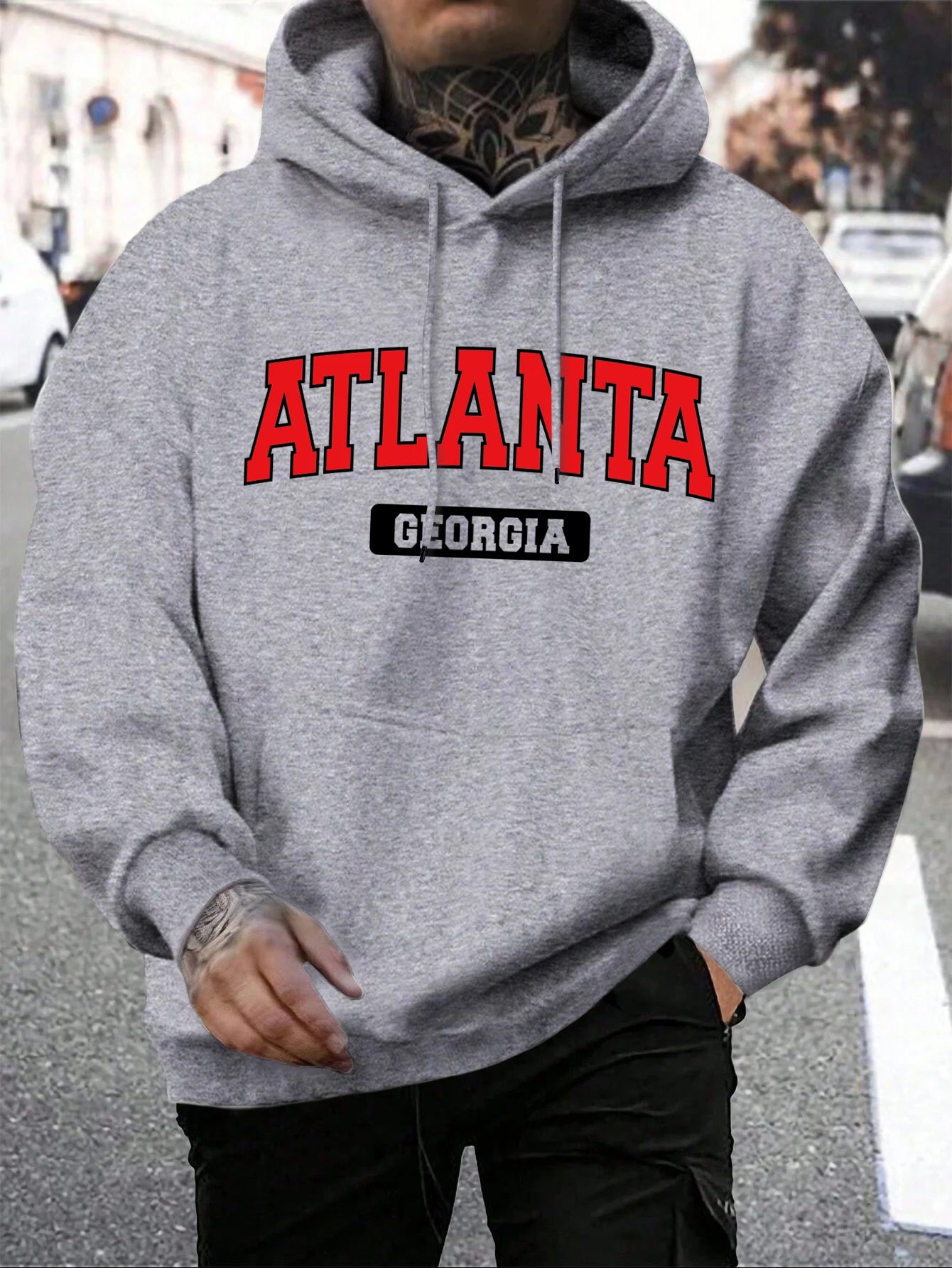 Atlanta feorgia atlanta feorgia impressão moletom masculino harajuku casual com capuz moda solta hoodie vintage velo topos