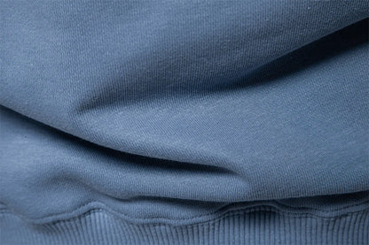 AIOPESON Moletom masculino de mistura de algodão com gola redonda e cor sólida pulôver esportivo casual para homens