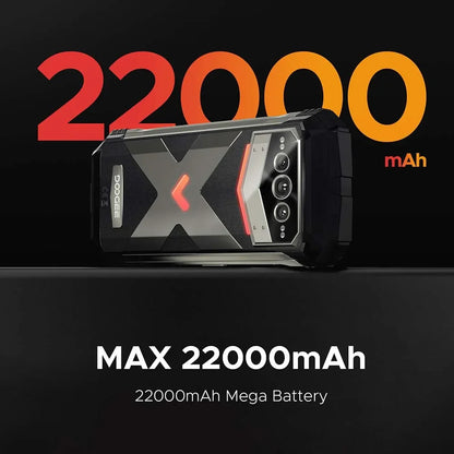 Estreia mundial doogee v max plus telefone robusto 22000mah 36gb (16 +20) 512gb 200mp câmera telefone 6.58 "120hz dimensão 7050 android14