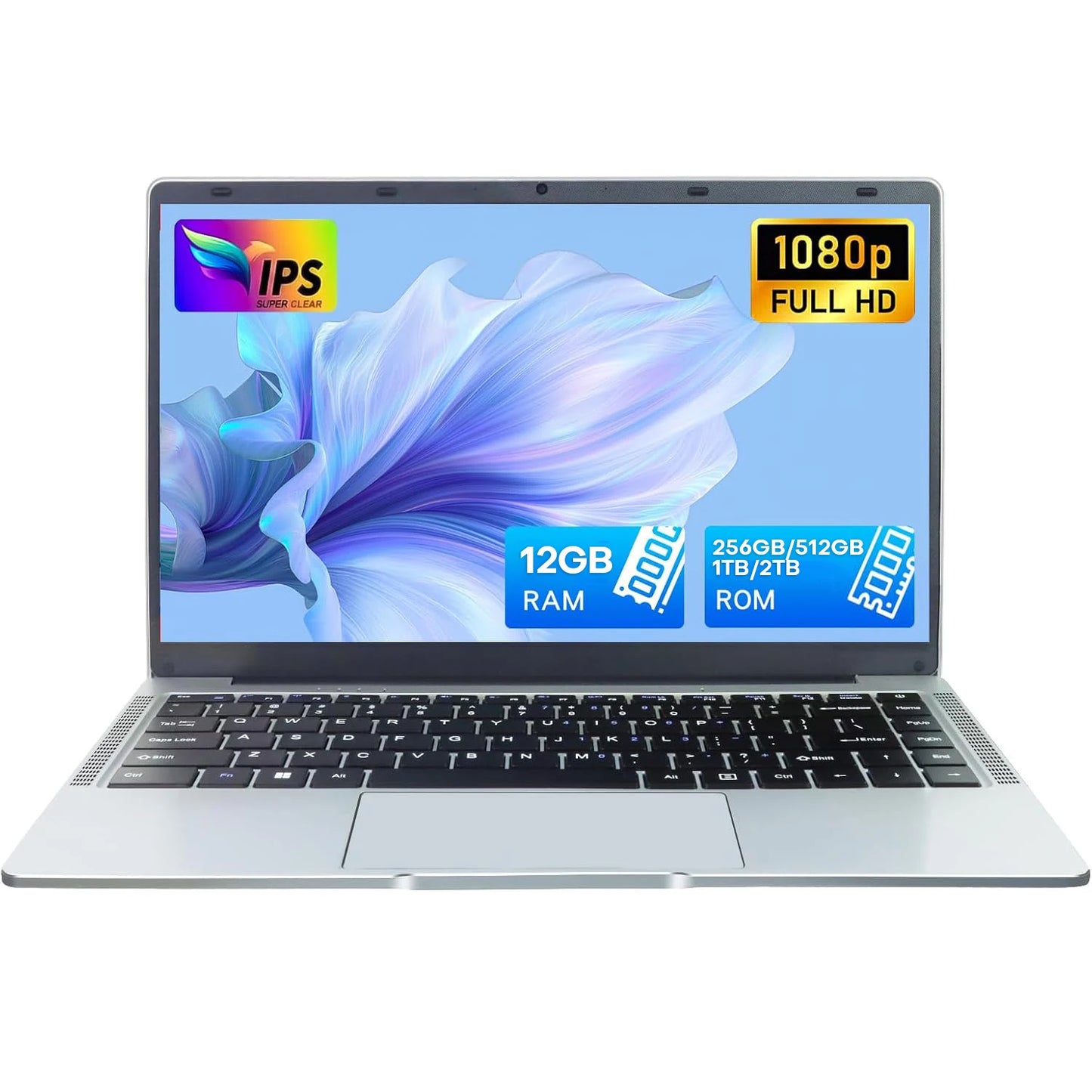 14.1 "ultra fino windows 11 pro computador portátil intel atom a3950 12gb ram 1tb 2tb ssd notebook pc 1080p hd escritório estudo laptops