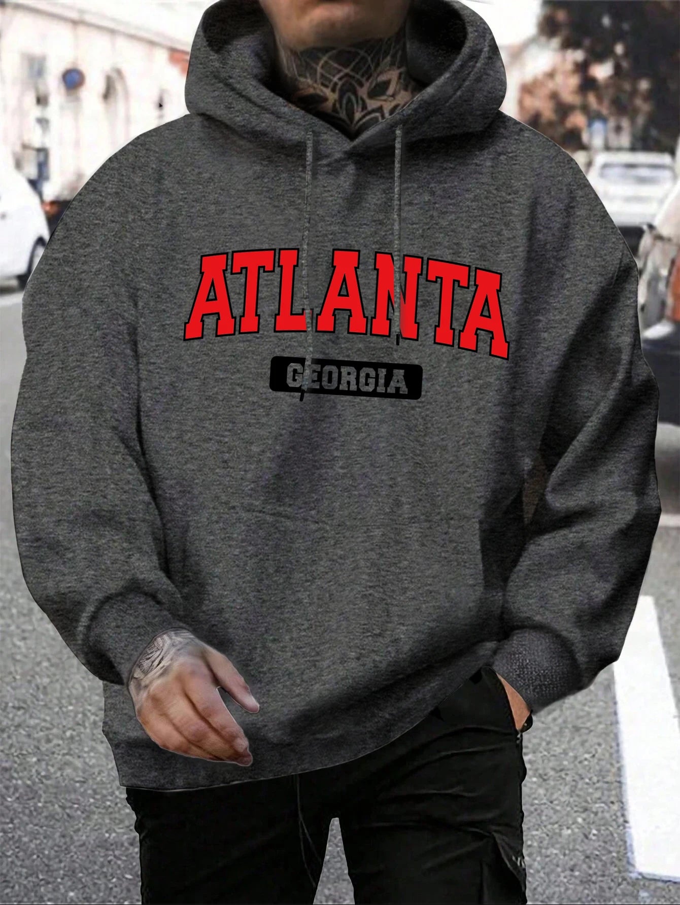 Atlanta feorgia atlanta feorgia impressão moletom masculino harajuku casual com capuz moda solta hoodie vintage velo topos