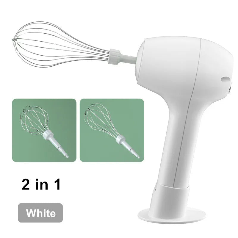 Batedor de ovos elétrico sem fio portátil mini multifuncional batedor de leite creme café misturador automático com base