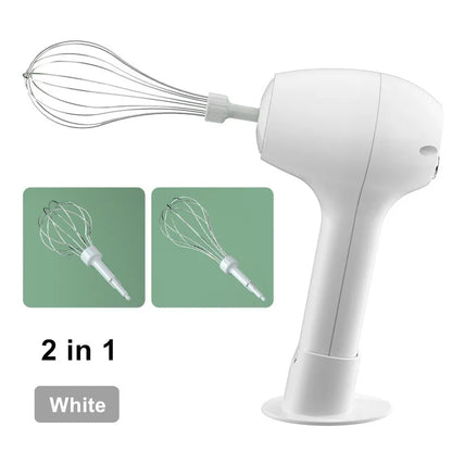 Batedor de ovos elétrico sem fio portátil mini multifuncional batedor de leite creme café misturador automático com base