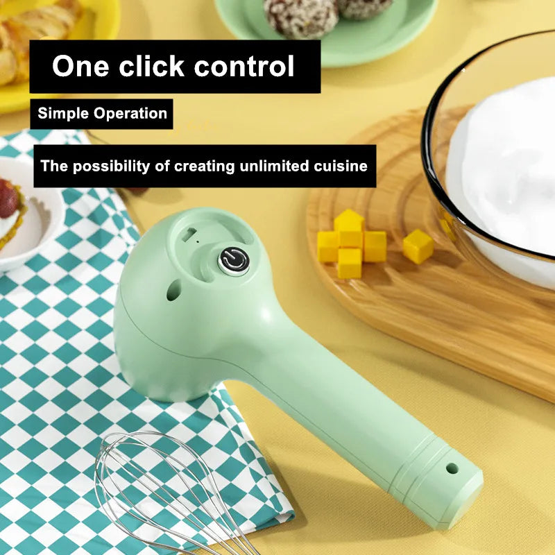 Batedor de ovos elétrico sem fio portátil mini multifuncional batedor de leite creme café misturador automático com base