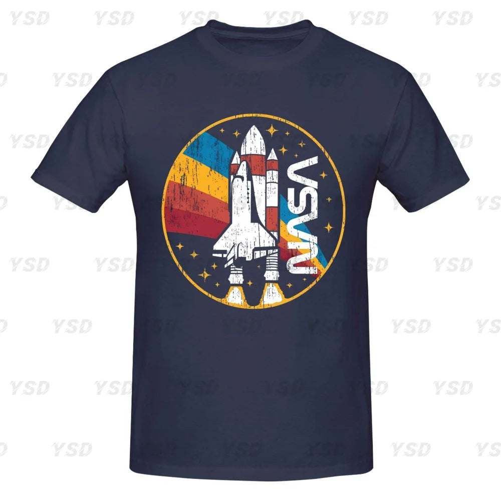 Camiseta esportiva masculina Nasa Space, aconchegante, camiseta grande
