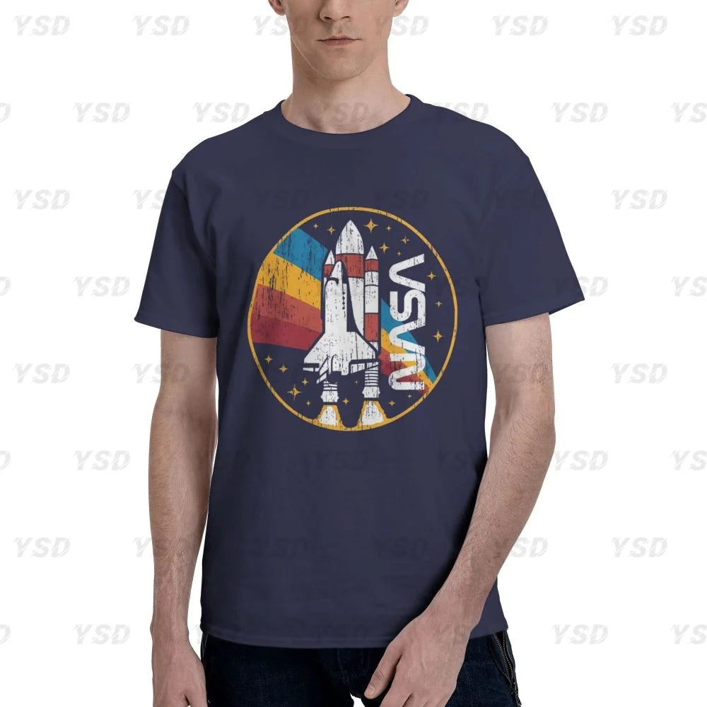 Camiseta esportiva masculina Nasa Space, aconchegante, camiseta grande