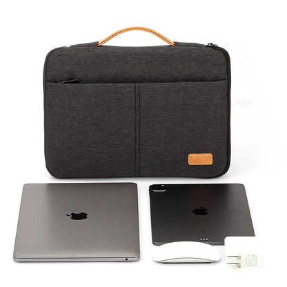 Bolsa para laptop 14 15.6 polegadas, bolsa para notebook para macbook hp dell acer, pasta de computador à prova de choque, capa de viagem para homens de negócios