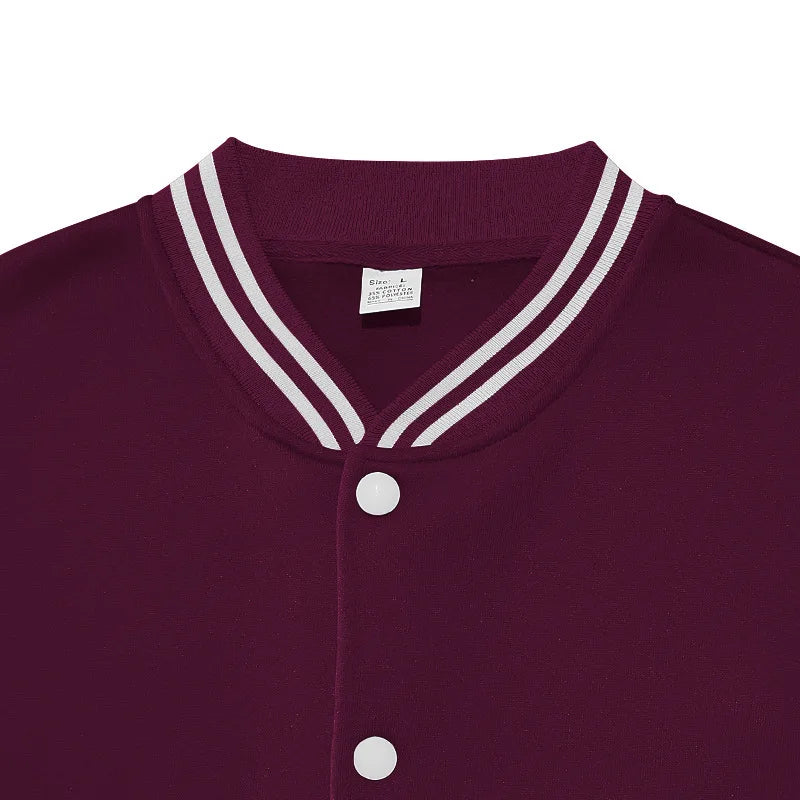 Cross-border men's autumn and winter flight jacket baseball jersey velvet loose casual stand-up jacket men