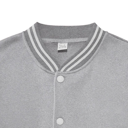 Cross-border men's autumn and winter flight jacket baseball jersey velvet loose casual stand-up jacket men