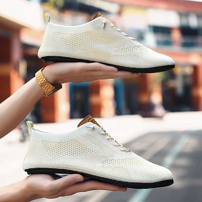 Yrzl homens mocassins de malha condução mocassins de alta qualidade apartamentos sapatos caminhada respirável não deslizamento casual mocassins verão sapatos masculinos